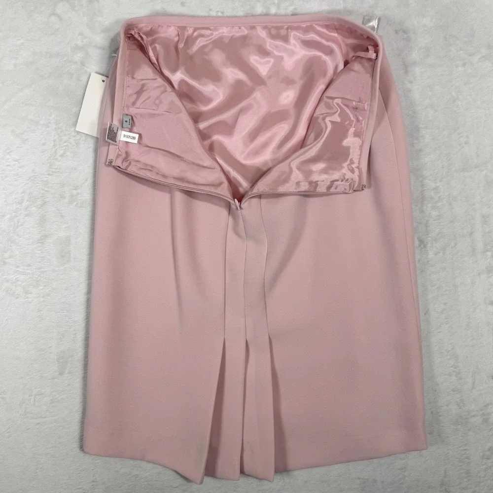 NWT Tahari ASL Pink Skirt Suit Size 6 4 Bow Collar Jacket Spring Pastel 2 Pc Set - Picture 12 of 16